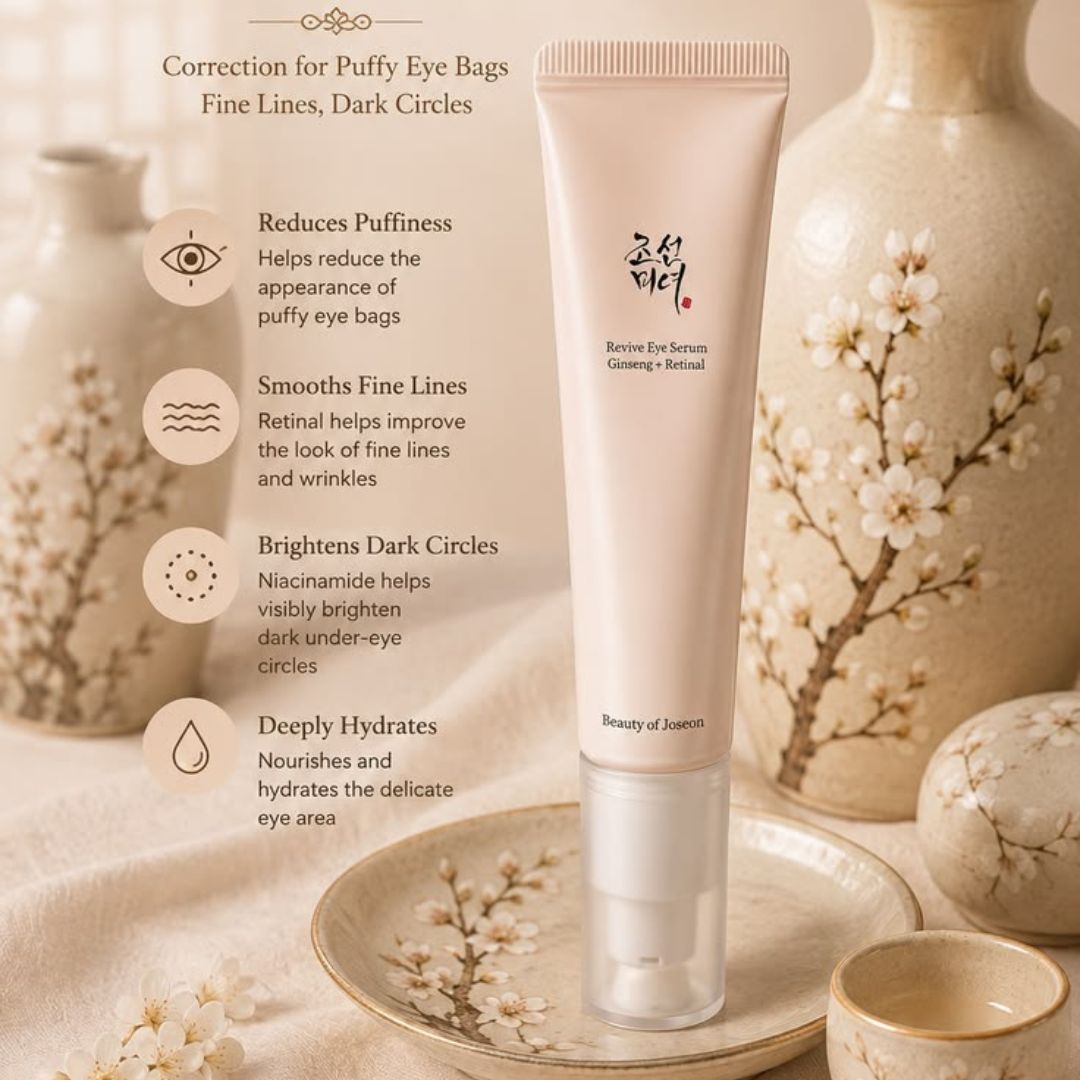 Beauty of Joseon Revive Eye Serum (Ginseng + Retinal) 30ml - Anti-Aging, Wrinkle Repair & Dark Circle Treatment