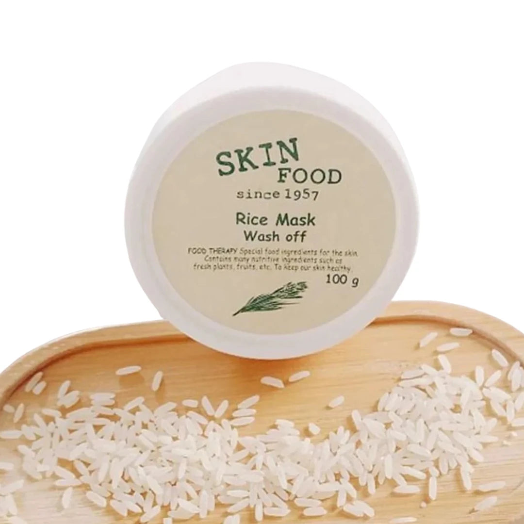Skinfood Rice Mask Wash Off 100g (3.5oz) - Exfoliating & Brightening Wash-Off Mask