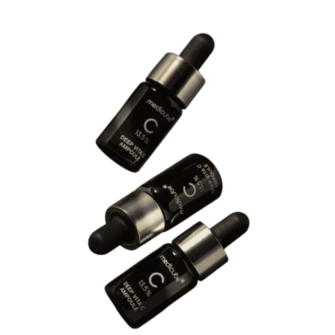 Medicube Deep Vita C Ampoule Set (3 Bottles) - Professional Strength Brightening & Dark Spot Correcting Serum