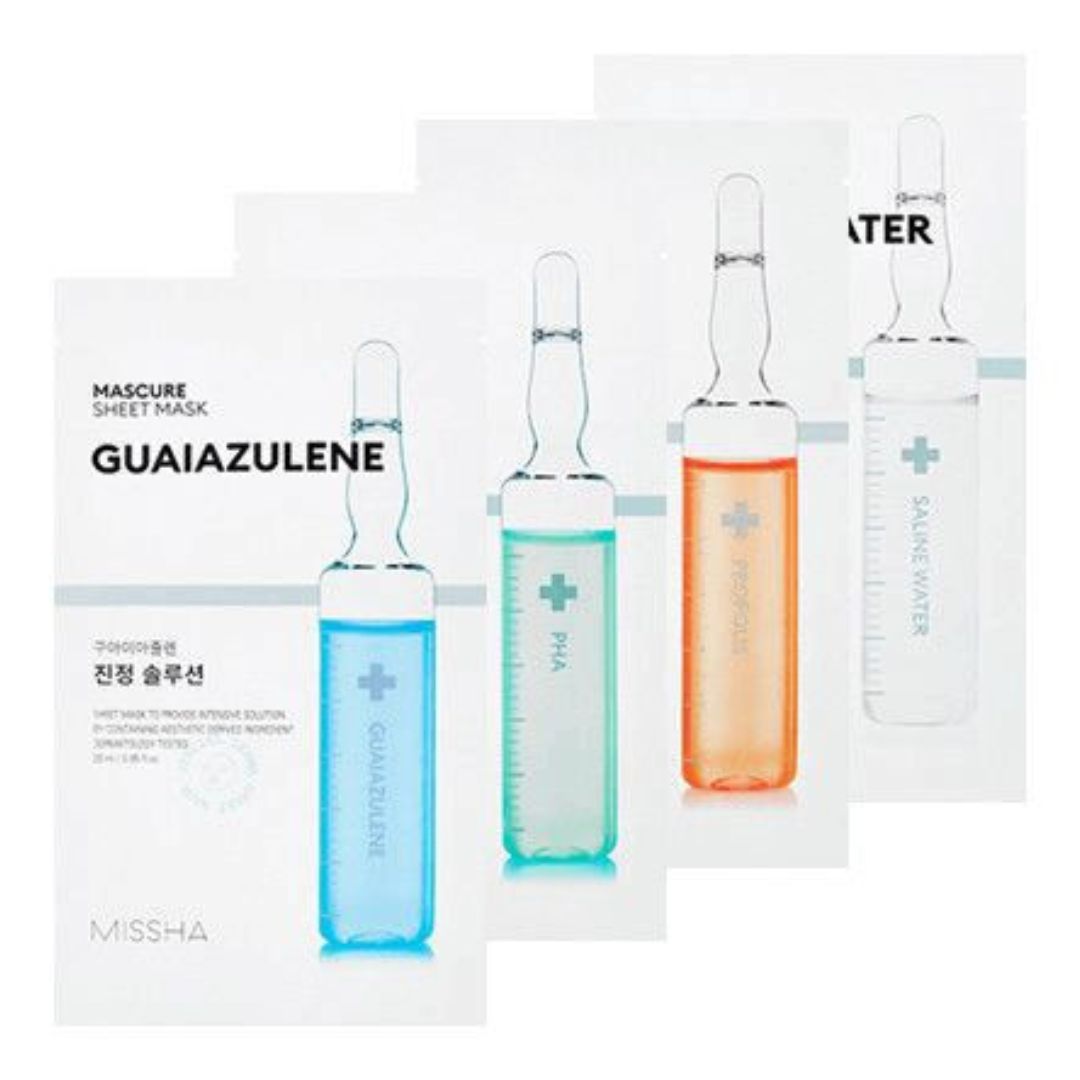 Missha Mascure Peeling Solution PHA Sheet Mask 28ml - Gentle Exfoliating, Smoothing & Radiance Face Mask