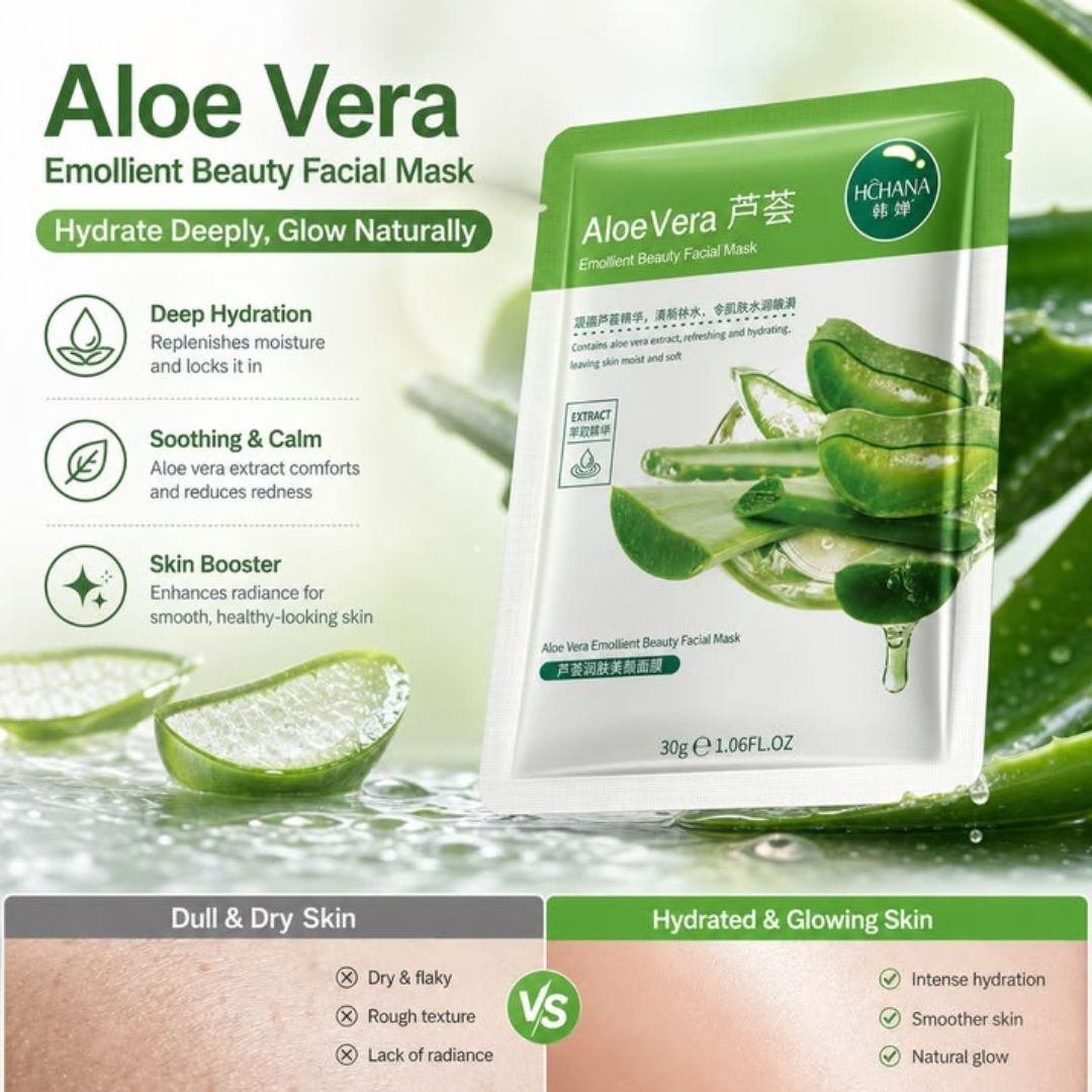 Nature Republic Real Nature Aloe Mask Sheet 23ml - Soothing, Intensely Hydrating & Calming Face Sheet Mask