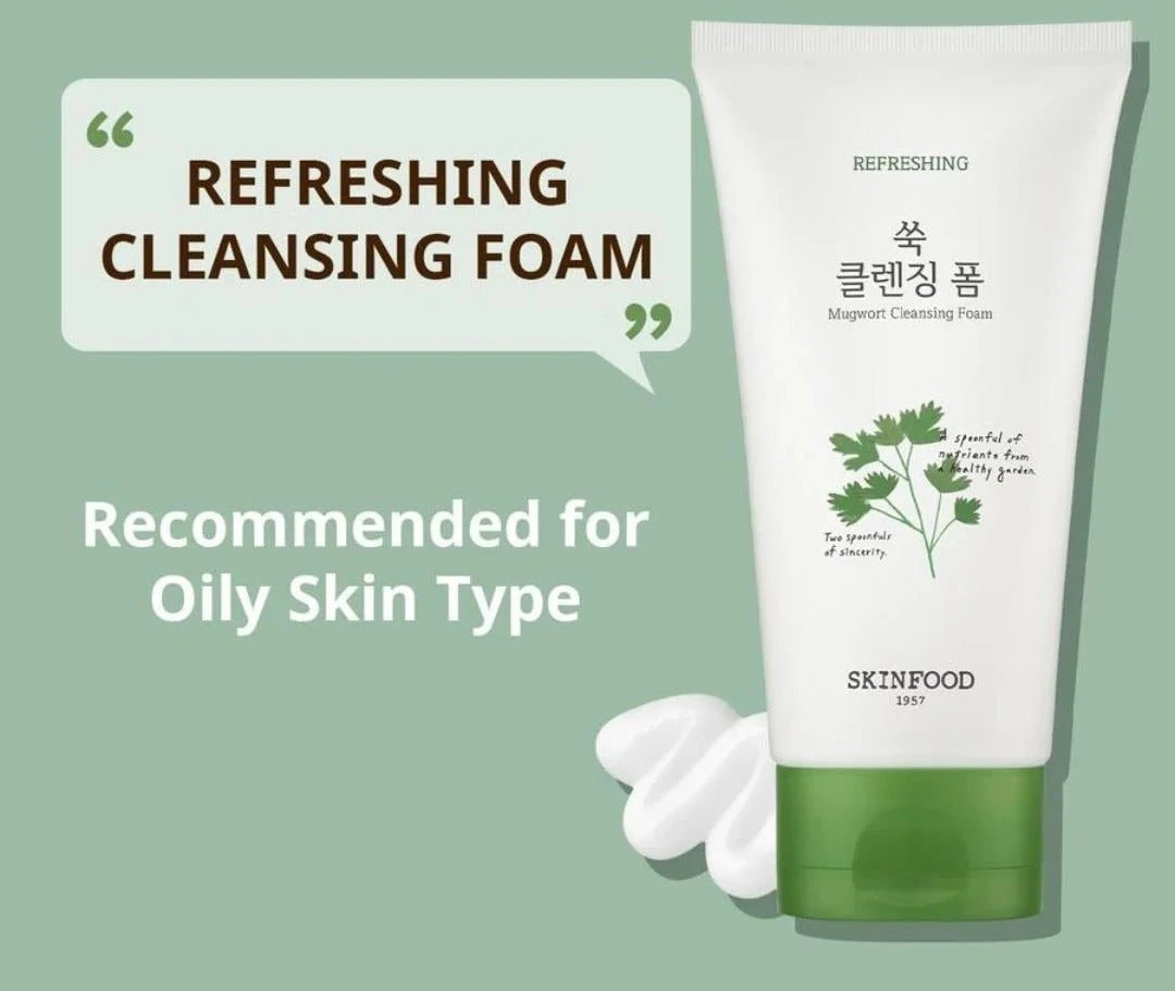 Skinfood Vege Garden Cleansing Foam 150ml (2 Types) - Soothing Mugwort & Elasticity Wild Berry Face Wash