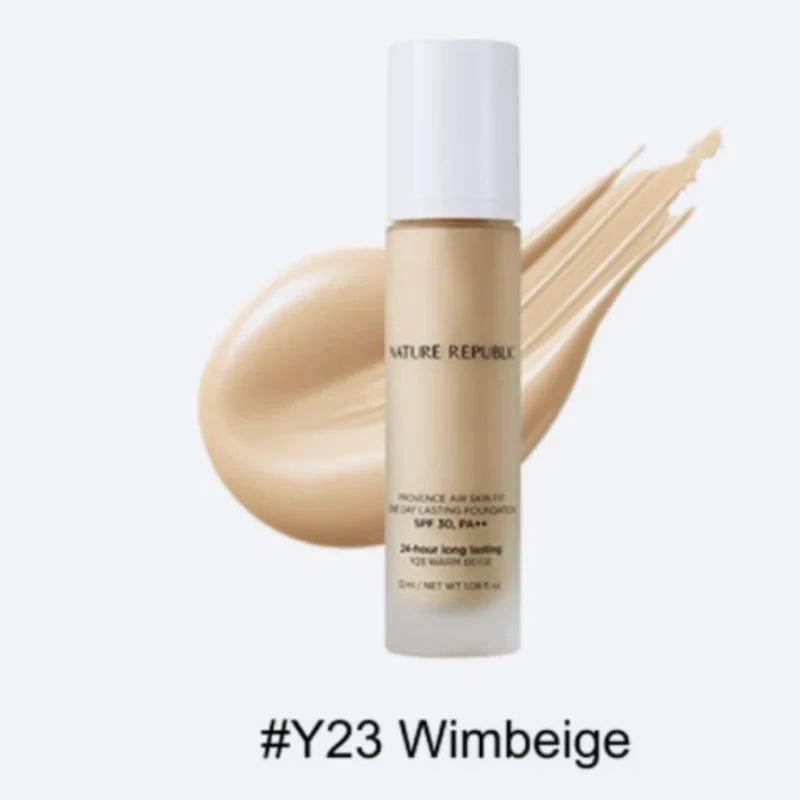 Nature Republic Provence Air Skin Fit One Day Lasting Foundation Y21 Pure Vanilla - Long Wear Base