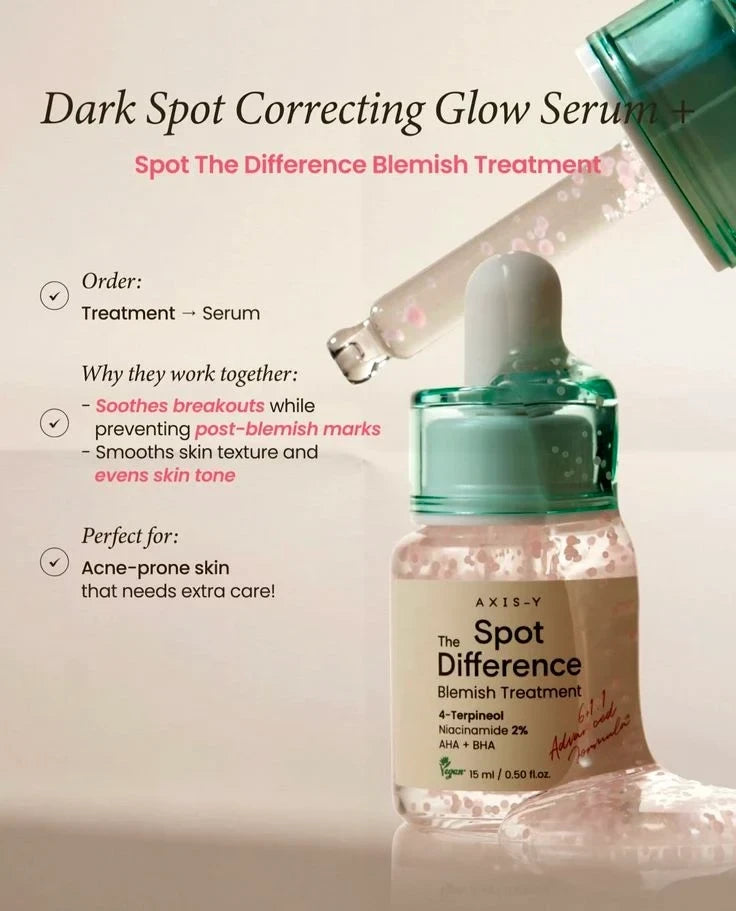 AXIS-Y Clear Glow Duo - Complete Blemish Treatment and Dark Spot Correcting Serum Set
