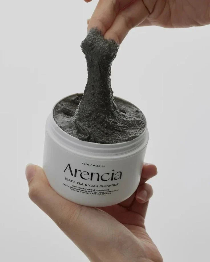 Arencia Black Tea Rice Mochi Cleanser - Deep Cleansing & Brightening Paste Cleanser