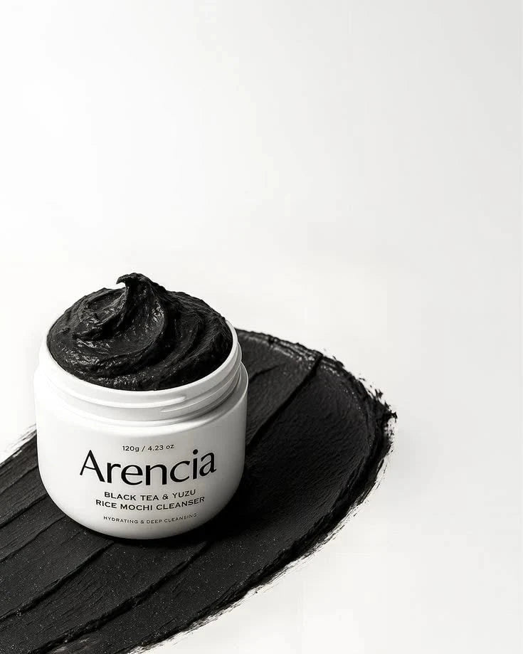 Arencia Black Tea Rice Mochi Cleanser - Deep Cleansing & Brightening Paste Cleanser