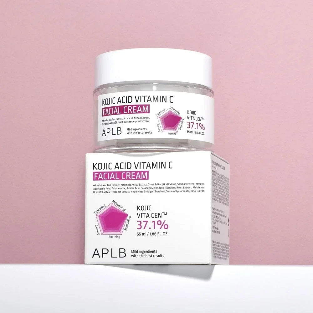 APLB Kojic Acid Vitamin C Facial Cream (55ml) - Dark Spot Corrector & Brightening Cream