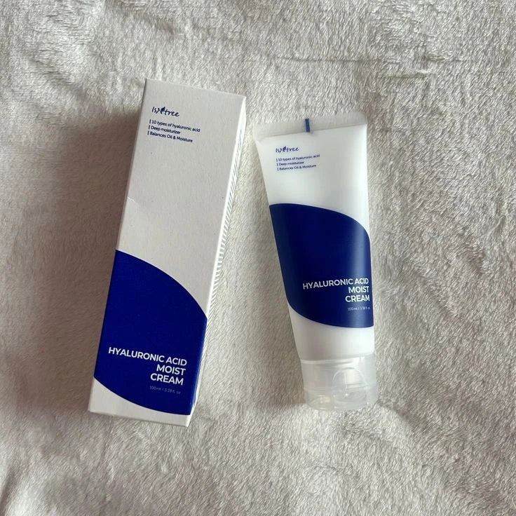 Isntree Hyaluronic Acid Moist Cream 100ml - Deeply Hydrating Face Moisturizer for Dry & Normal Skin