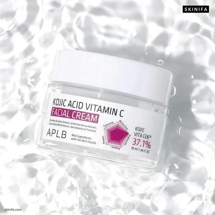 APLB Kojic Acid Vitamin C Facial Cream (55ml) - Dark Spot Corrector & Brightening Cream