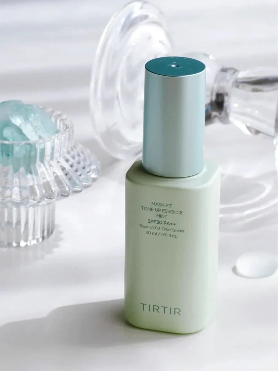 Tirtir Mask Fit Tone Up Essence Mint 30ml - Color Correcting & Hydrating Makeup Base SPF30 PA++