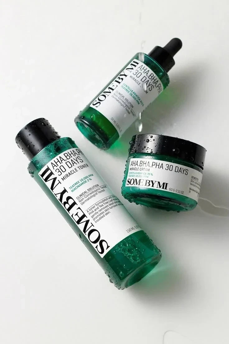 Some By Mi AHA BHA PHA 30 Days Miracle AC SOS Kit (4 Items) - Anti-Acne & Clear Skin Travel Starter Set