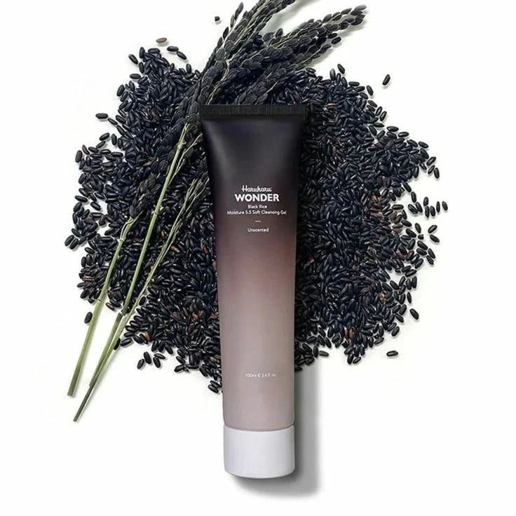 Haruharu Wonder Black Rice Moisture 5.5 Soft Cleansing Gel - Gentle Low pH Face Wash
